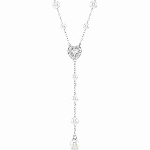 Swarovski Ariana Grande Collection, Clear Crystal & Pearls, Rhodium Finish, Necklaces, Earrings and Bracelets