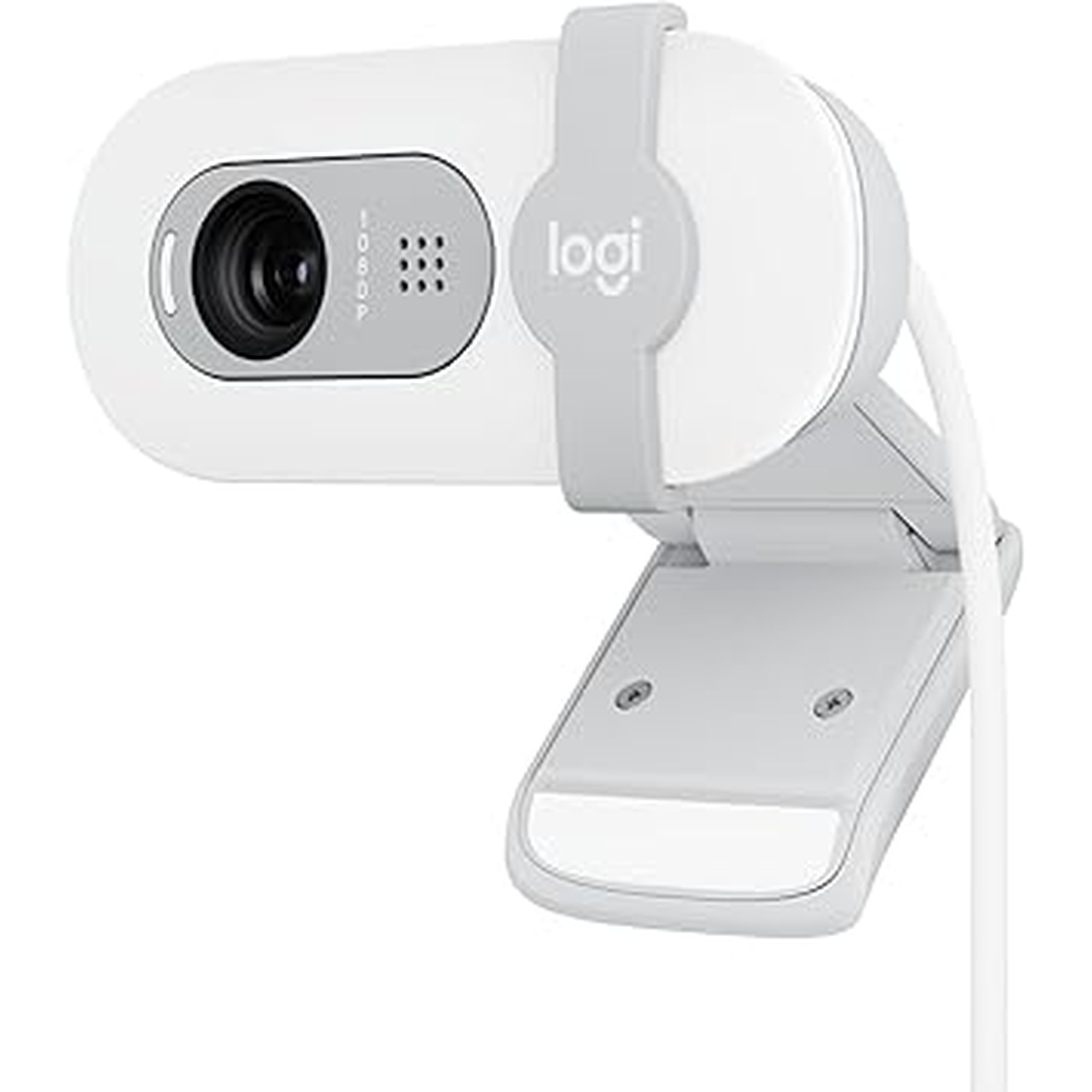 Logitech Brio 100 Full HD 1080p Webcam for Meetings, Streaming, Desktop, Laptop, PC - Built-in Mic, Shutter, Works with Zoom, Microsoft Teams, Nintendo Switch 2â€™s new GameChat Mode-Off -White