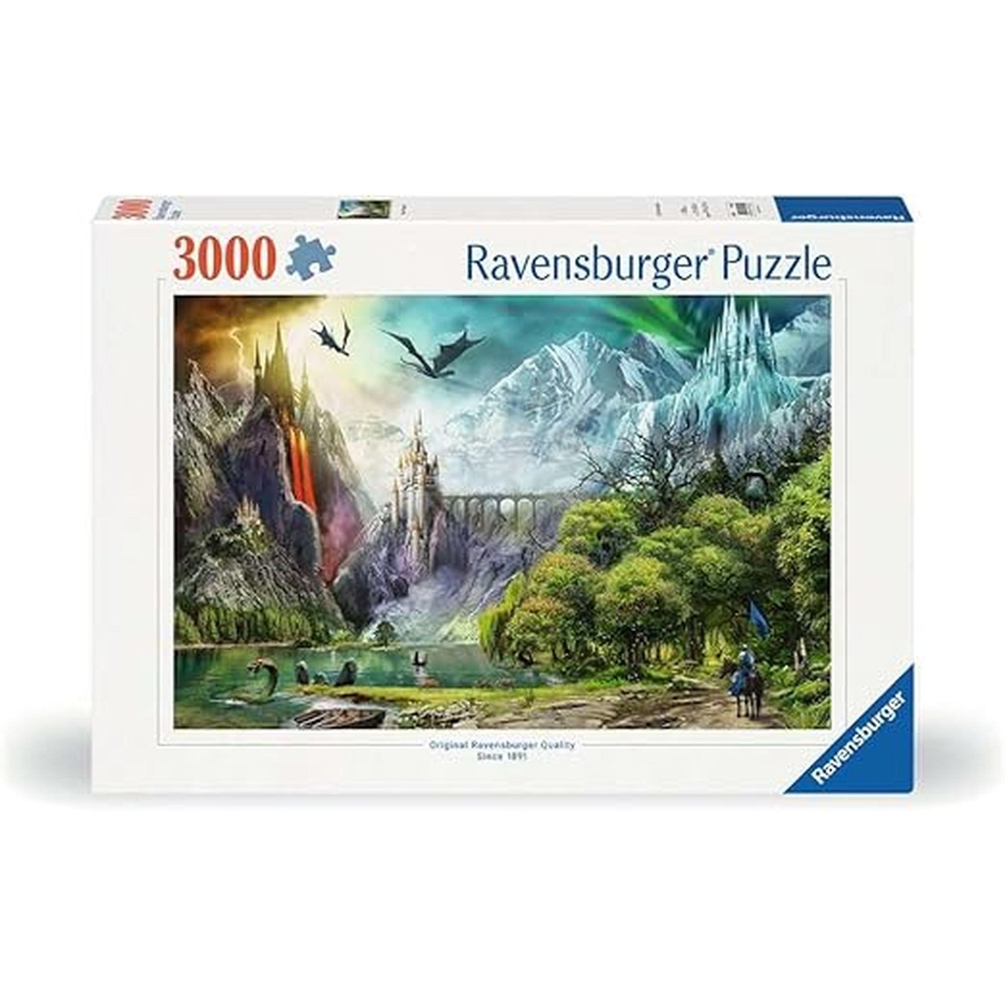 Ravensburger - Reign of Dragons - 3000 Piece Jigsaw Puzzle - Thrilling Middle Earth Adventure - with Dragons, a Castle and Ice Mountains - Premium Quality - Ideal Gift - Puzzles for Adults