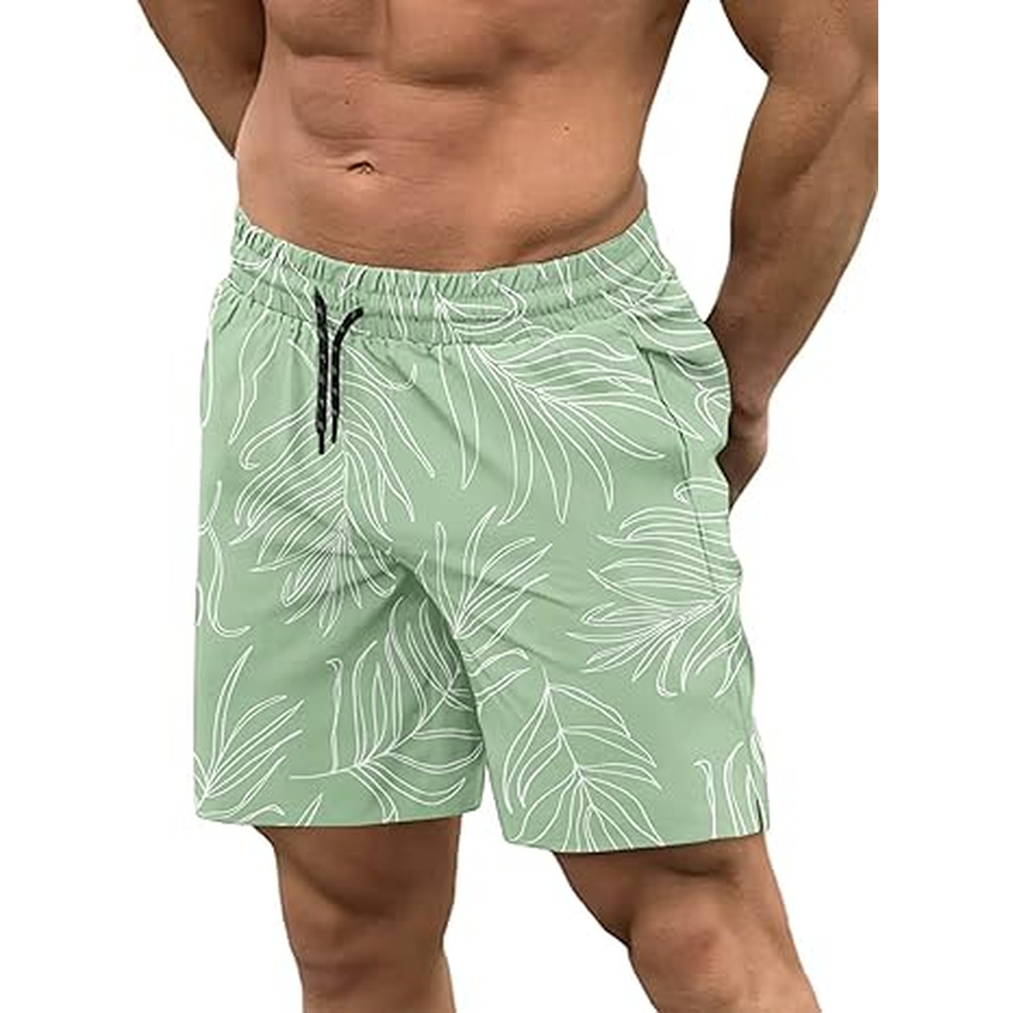 COOFANDY Men Swim Trunk with Compression Liner 2 in 1 Swimwear Bathing Suit Quick Dry Board Short