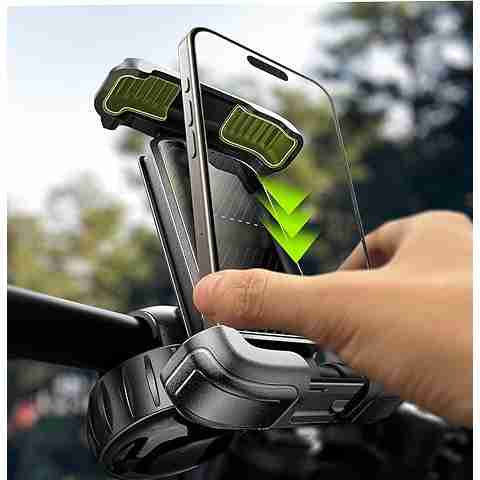 LISEN Bike Phone Holder, [Super Easy Install] Ultra Stable Motorcycle Phone Mount, Bicycle Handlebar Holder Mount for Adults Kids, Bike Bicycle Ebike Gear Accessories, for iPhone Samsung Google Pixel
