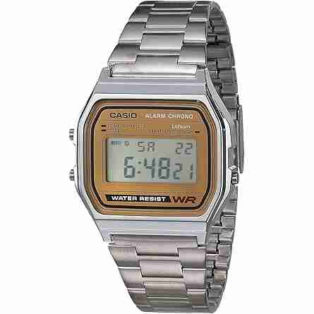 Casio A158WA Series | Unisex Digital Watch | Vintage | WR | 100 SEC Stop Watch | Daily Alarm | Regular Time Keeping: Hour, Minute, Second, PM, Date, Day | Led Light | 7 Yr Battery