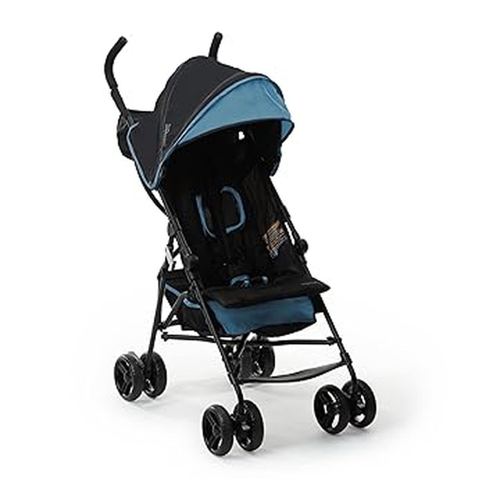 Ingenuity 3D Mini Convenience Stroller â€“ Lightweight Stroller with Compact Fold, Multi-Position Recline, Canopy with Pop Out Sun Visor â€“ Umbrella Stroller for Travel & More, Blue/Black