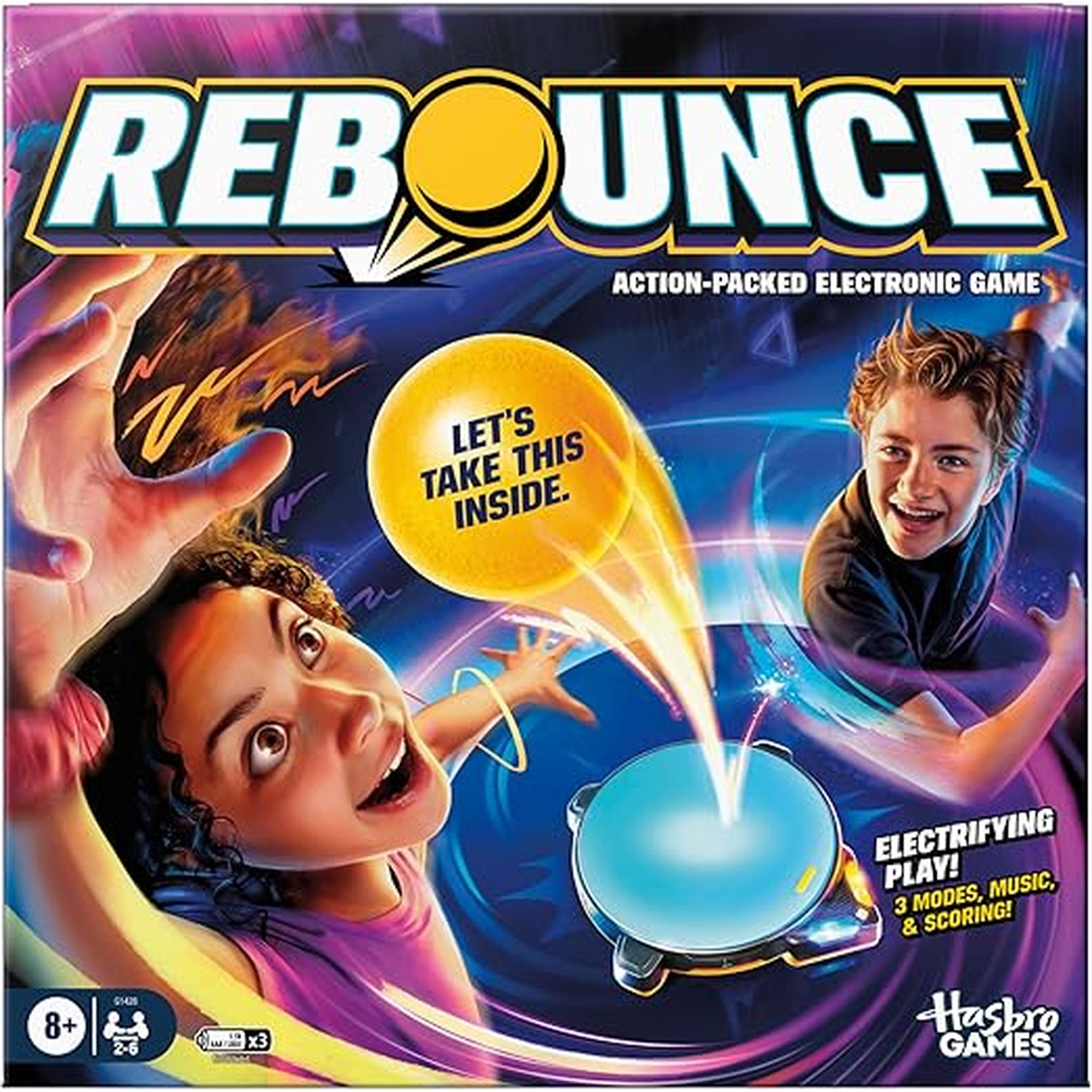 Rebounce Game | Indoor and Outdoor Electronic Action Game for Kids, Teens, and Adults | Ages 8+ | 2 to 6 Players | 10 Mins. | Family Travel Games