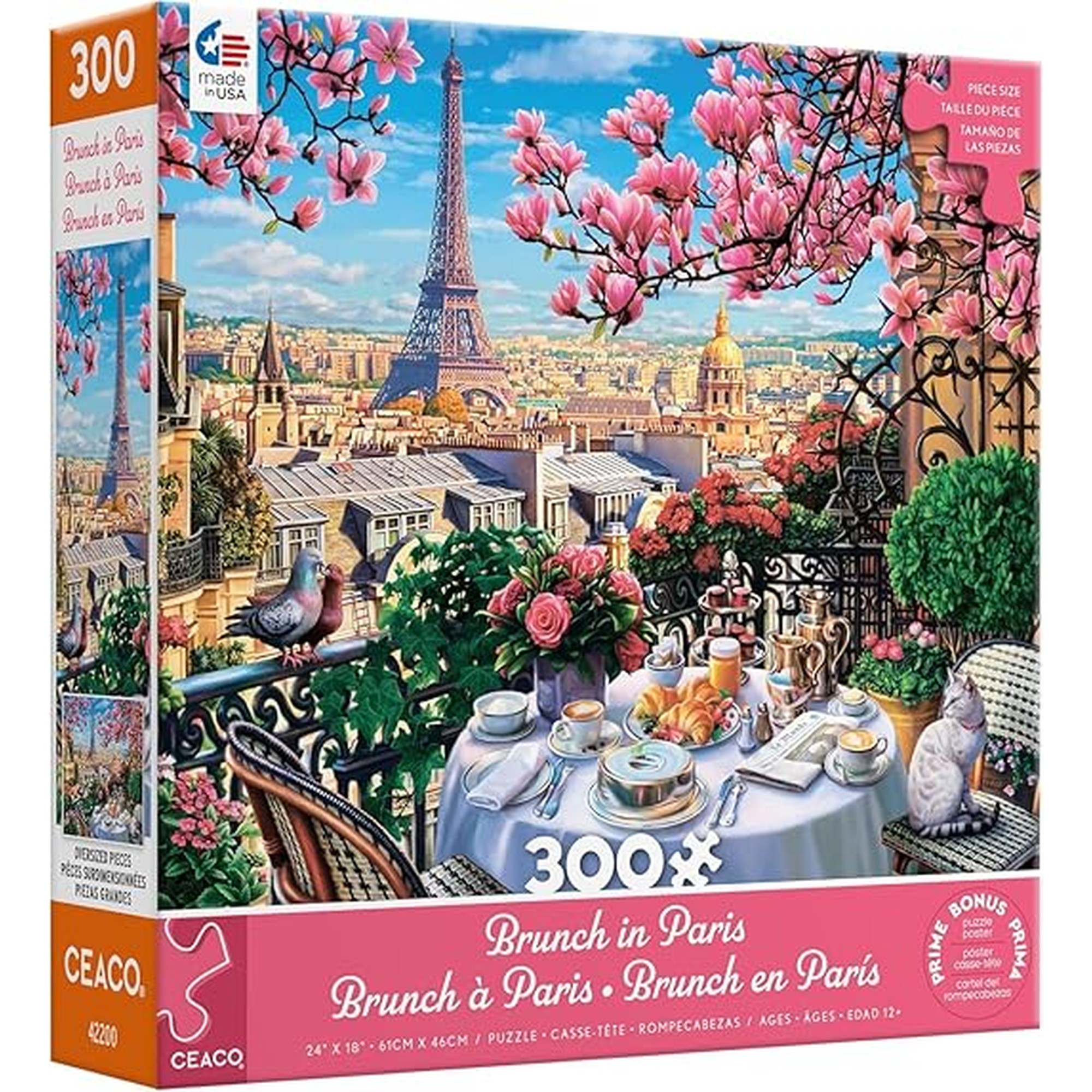 Ceaco - Brunch in Paris - 300 Oversized Piece Jigsaw Puzzle