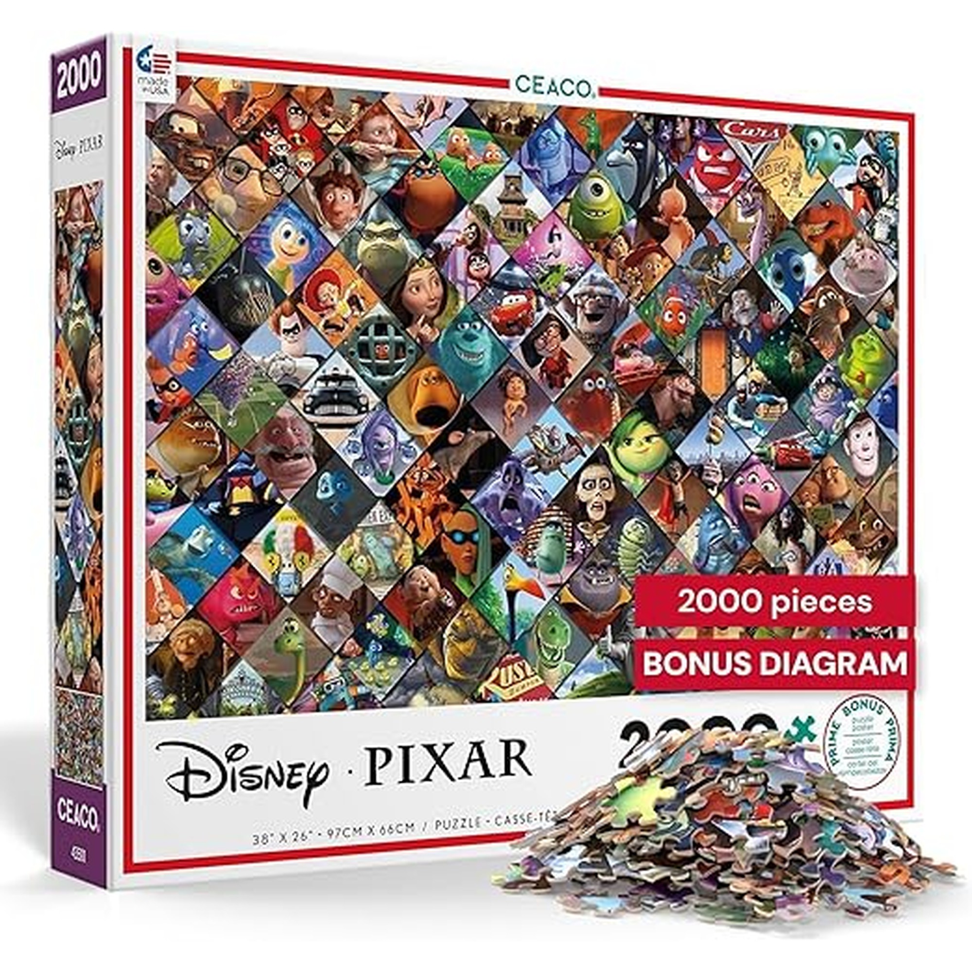 Ceaco - Disney/Pixar Clips - 2000 Piece Jigsaw Puzzle , 5"