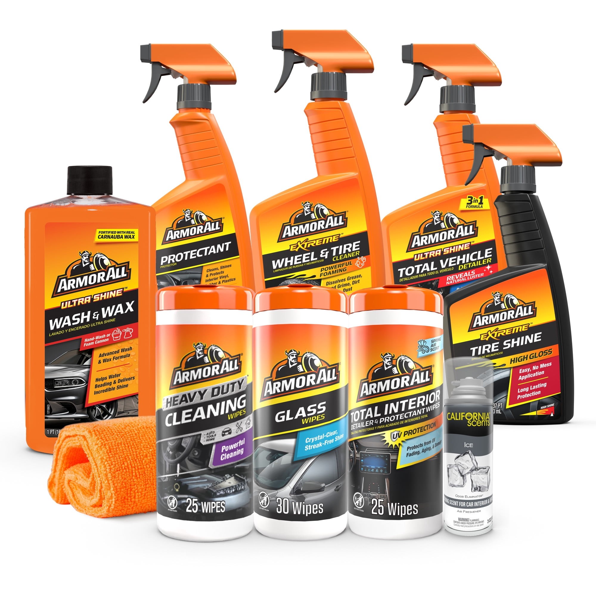 Armor All Car Care Cleaning and Automotive Car Wash Kit - 10 Piece Set Car Detailing Kit