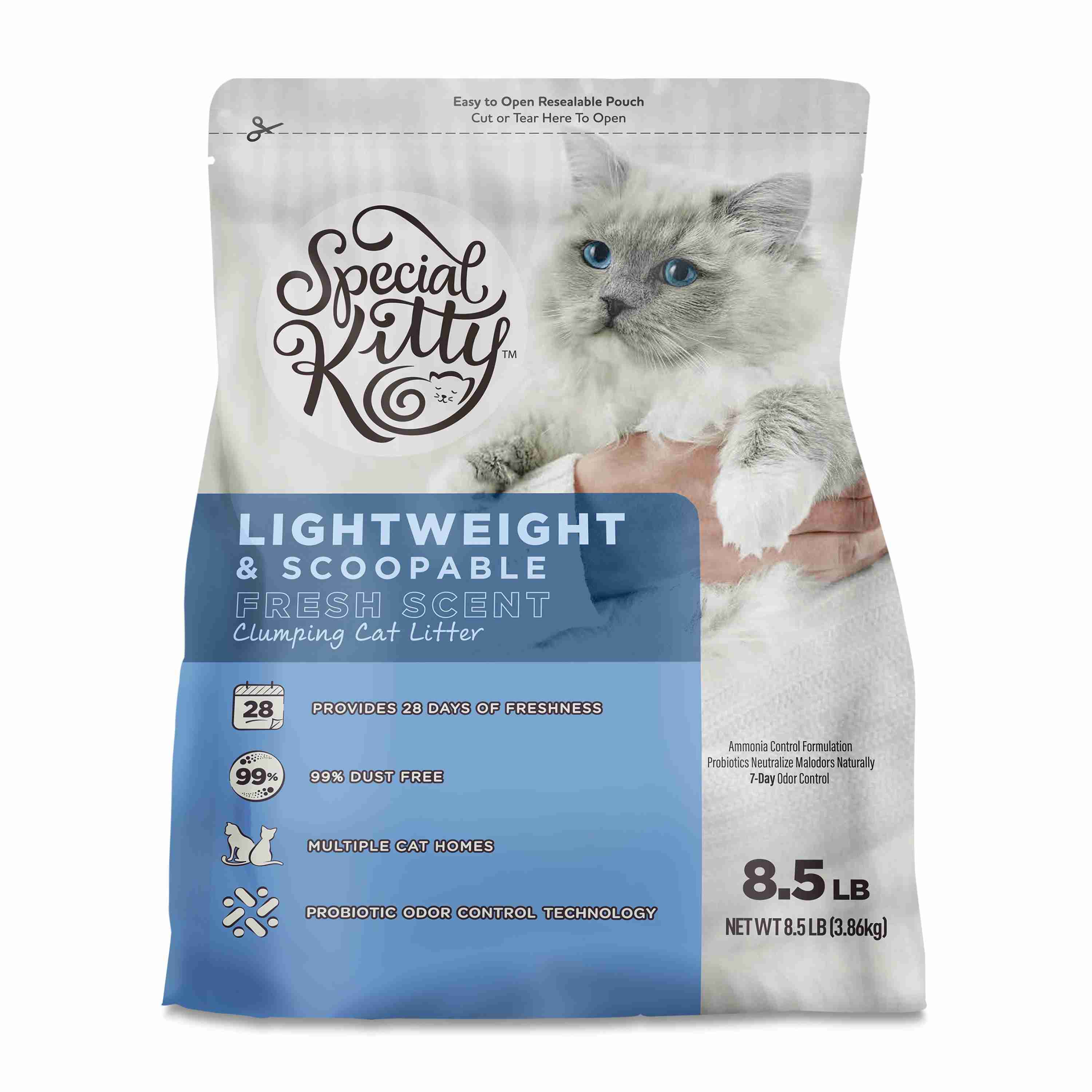 Special Kitty Lightweight and Scoopable Fresh Scent Clumping Cat Litter, 8.5 lb Bag
